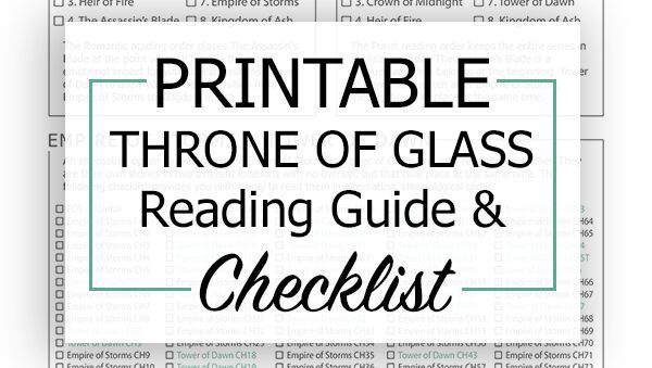 Throne of Glass Reading Guide and Checklist with Tandem Read