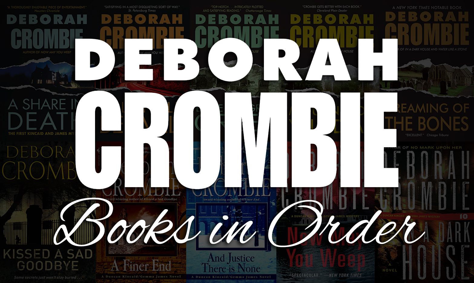Deborah Crombie Books in Order: Duncan Kincaid & Gemma James